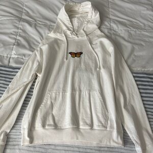 Brandy Melville White Butterfly Sweatshirt